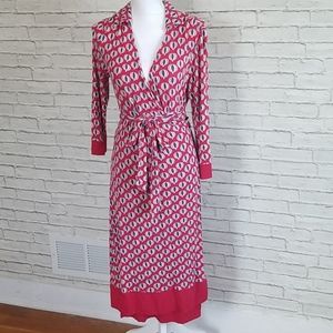 Boden Patterned Wrap Dress